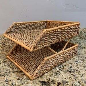 Wicker file cubby